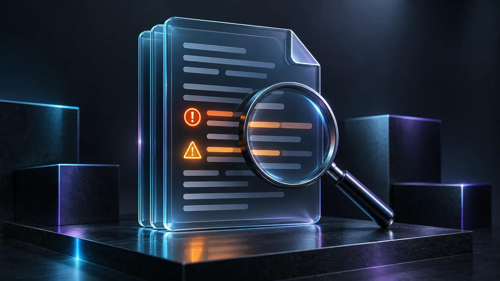 Conceptual cover for Log Viewer: server log inspection in DockLab.